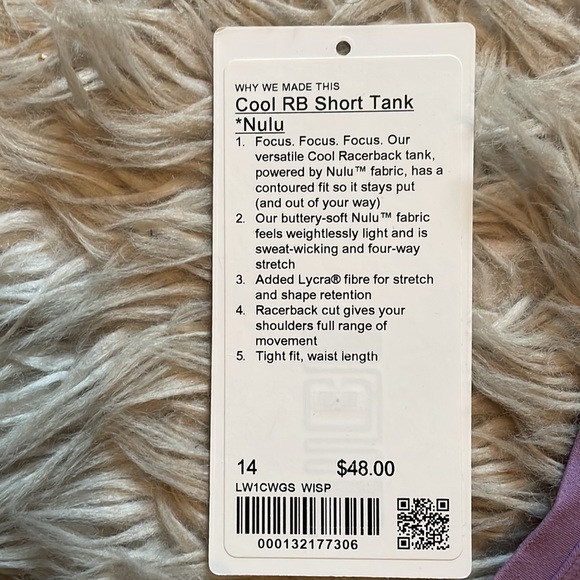 Lululemon Cool RB Short Tank - Wisteria Purple - 14 - Picture 4 of 5